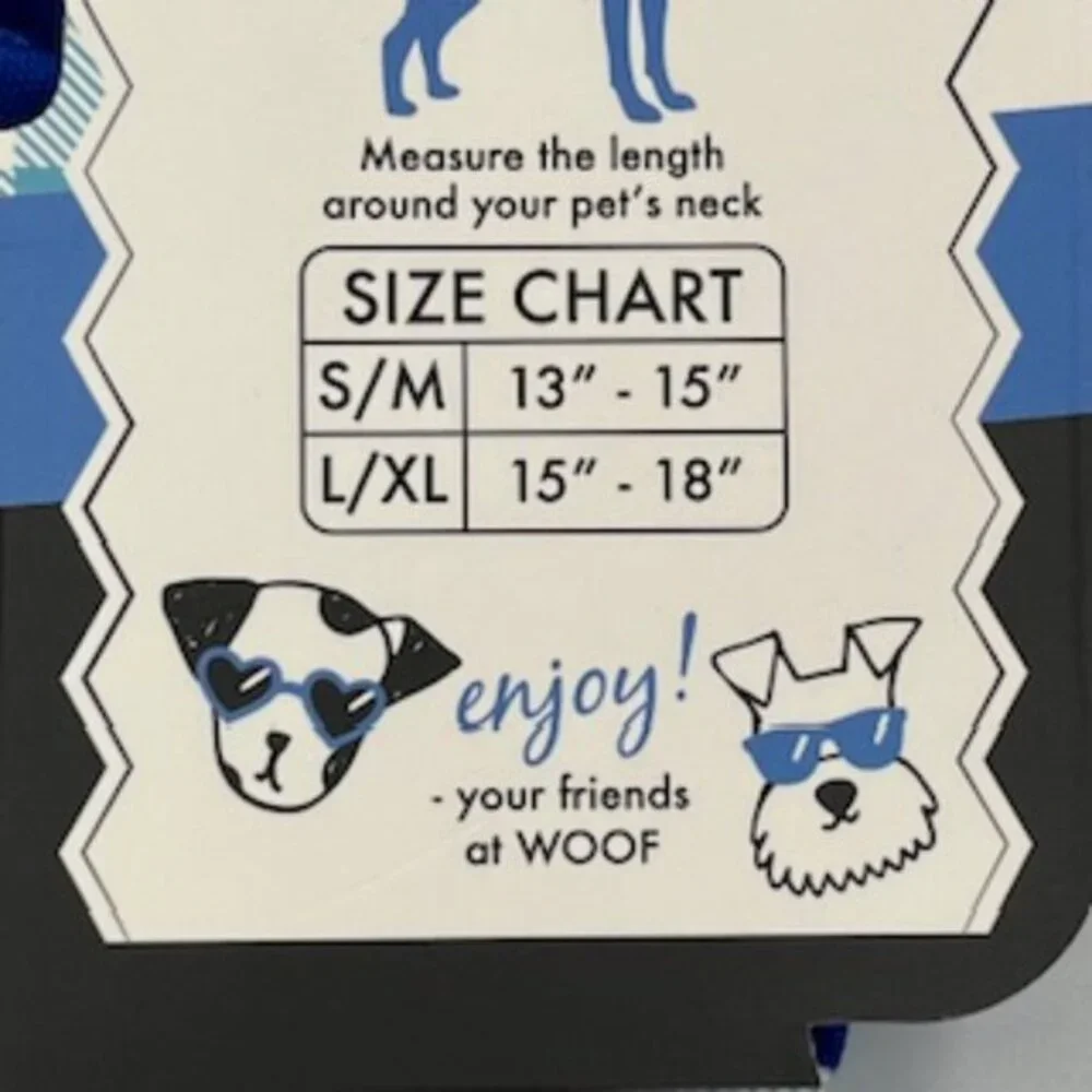 NEW Woof Pet Scarf Bandana‎ & Bucket Hat Size Large/X-large Red White & Blue